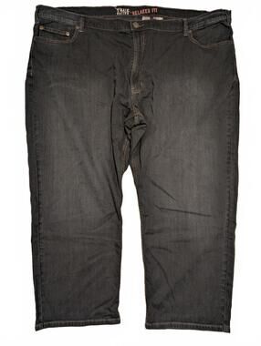Lot Of 2 True Nation Relaxed Fit Denim Jeans Dark Wash Mens 52x27 Hemmed